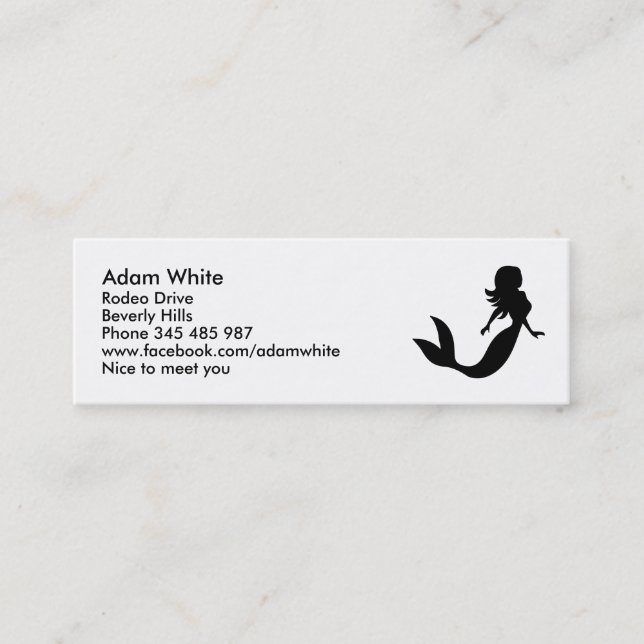 Mermaid Mini Business Card (Front)