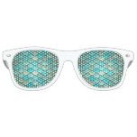 Mermaid Minty Green Fish Scales Pattern Retro Sunglasses at Zazzle