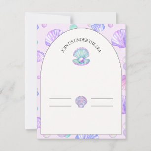 Mermaid Modern Colorful Baby Shower or Kids Birthd Holiday Card