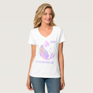 Mermaid Mom Girl 1st Birthday Ocean Party Parent's T-Shirt