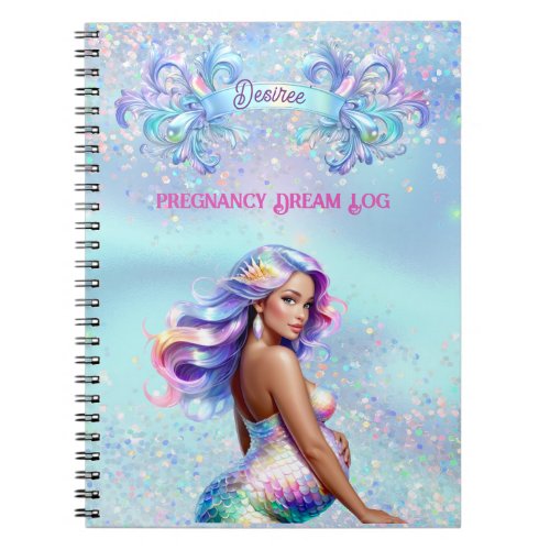 Mermaid Mom Personalized Pregnancy Notebook
