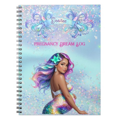 Mermaid Mom Personalized Pregnancy Notebook
