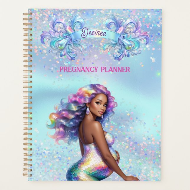 Mermaid Mom Personalized Pregnancy Planner (Front)
