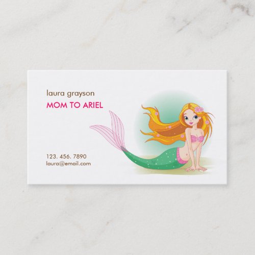 Mermaid Mommy Calling Card Business Card Templates