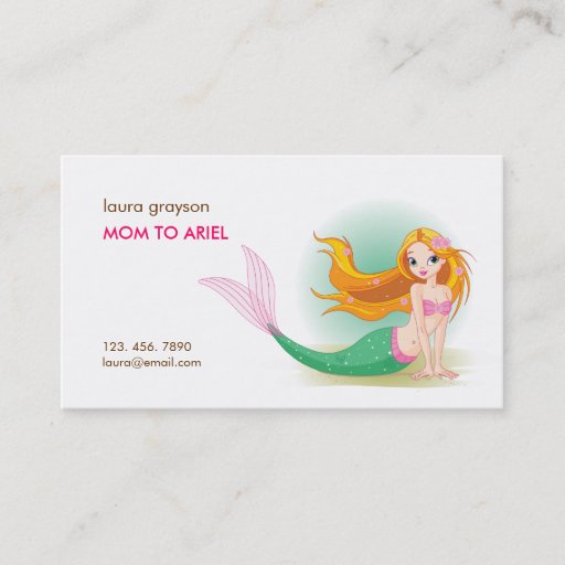 Customizable Mermaid Mommy Calling Card Business Card Templates