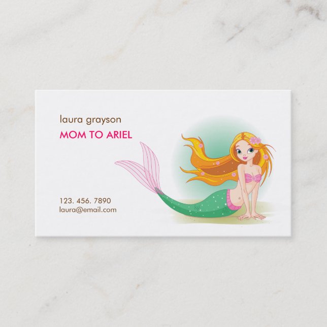 Mermaid Mommy Calling Card (Front)