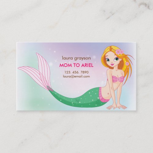 Mermaid Mommy Calling Card Business Card Template