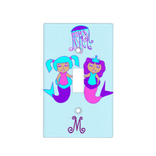 Mermaid Monogram Light Switch Cover