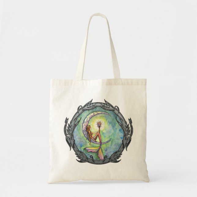 Mermaid Moon Fantasy Art Tote (Front)