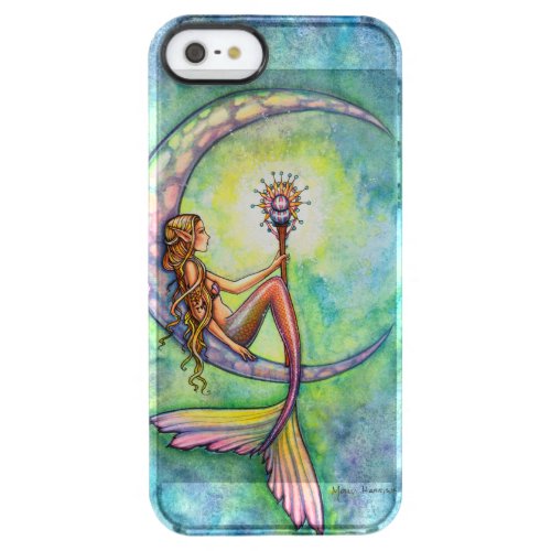 Mermaid Moon Fantasy Art Clear iPhone SE55s Case
