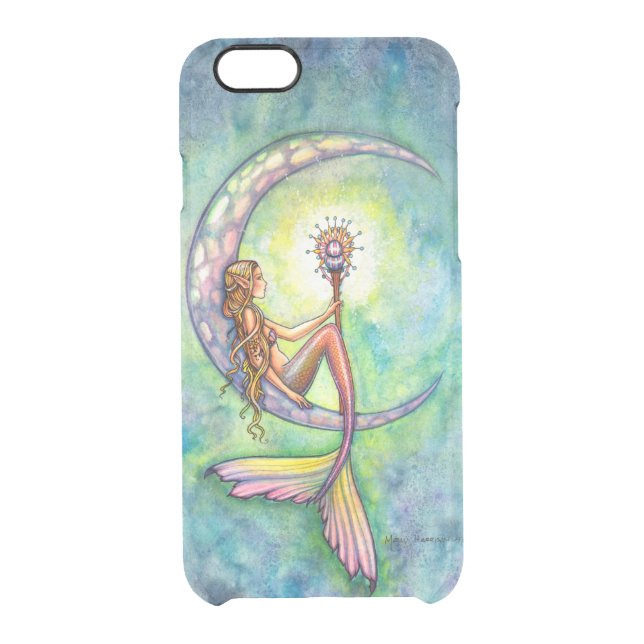 Mermaid Moon Fantasy Art Uncommon iPhone Case (Back)