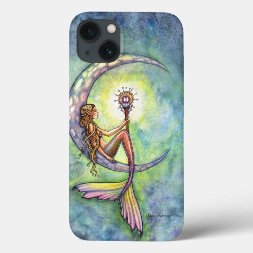 Mermaid Moon Fantasy Illustration iPhone 13 Case