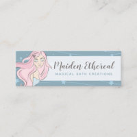 Mermaid Moon & Stars Mystical Siren Social Media Mini Business Card