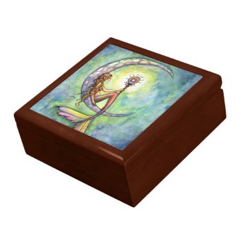 Mermaid Moon Trinket Box Gift Box by robmolily at Zazzle