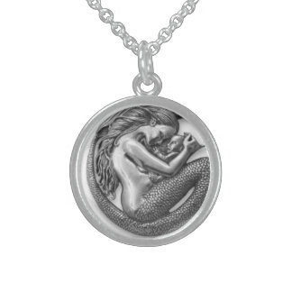 MERMAID MOTHER AND BABY STERLING SILVER NECKLACE