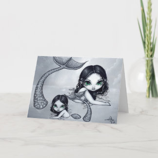 "Mermaid Mother and Child" Greeting Card