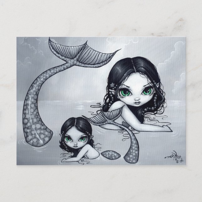"Mermaid Mother and Child" Postcard (Front)