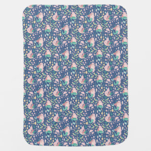 Mermaid Mother Daughter Bonding Ocean Dark Version Baby Blanket