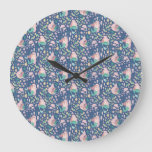 Mermaid Mother Daughter Bonding Ocean Dark Version Large Clock