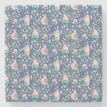 Mermaid Mother Daughter Bonding Ocean Dark Version Stone Coaster