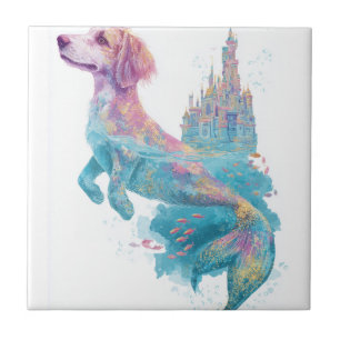Mermaid Mutt � Underwater Fantasy Dog Ceramic Tile