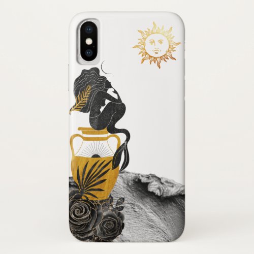  Mermaid Mystic Sun Gold Luna iPhone X Case