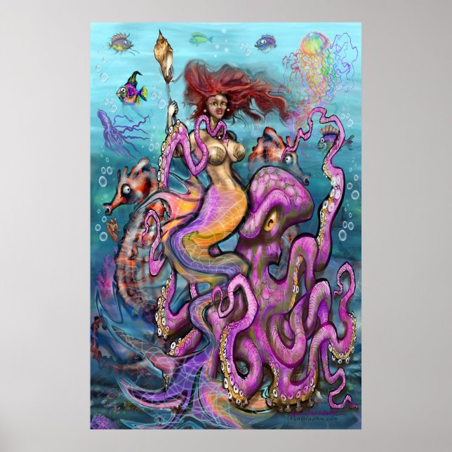 Mermaid n Octopus Poster (Front)