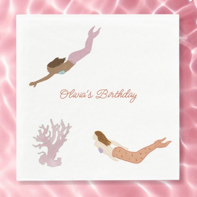 Mermaid Napkins for kids birthday  (Creator Uploaded)