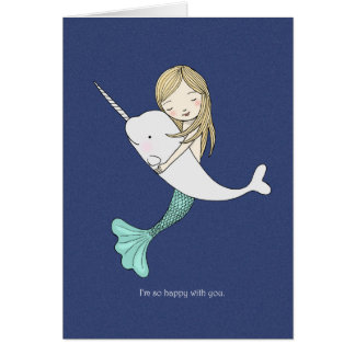 Mermaid Valentine Cards - Greeting & Photo Cards | Zazzle