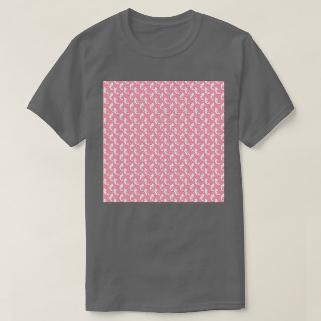 Mermaid Neck Gaiter Pink and White Mermaids Neck G T-Shirt (Design Front)