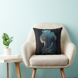 MERMAID NOIR #2 THROW PILLOW
