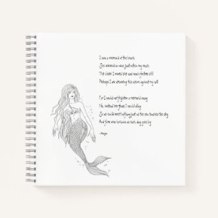 Mermaid Notebook "I Saw A Mermaid At The Beach"