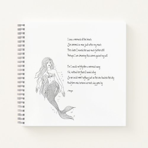 Mermaid Notebook I Saw A Mermaid At The Beach