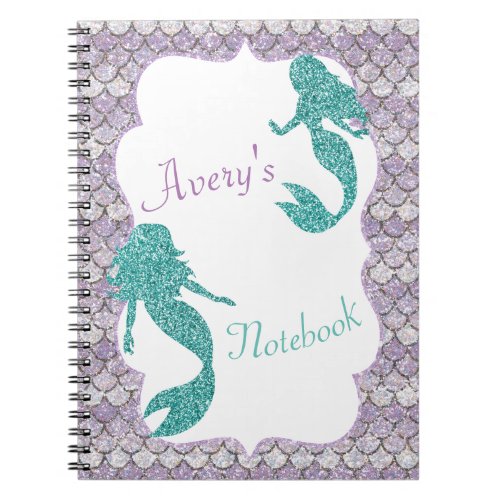 Mermaid notebook school notebook