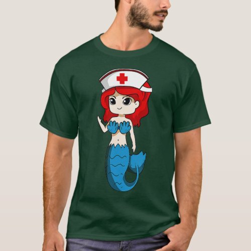 Mermaid Nurse appreciation International Nurse Day T_Shirt