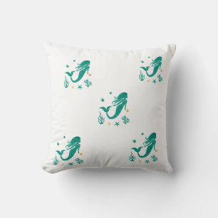 Mermaid Nursery Throw Pillow