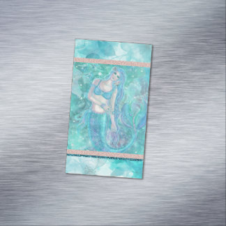 Mermaid ocean art by Renee Lavoie Business Card Magnet