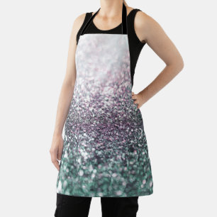 Mermaid Ocean Glitter Glam #4 (Faux Glitter) #art Apron
