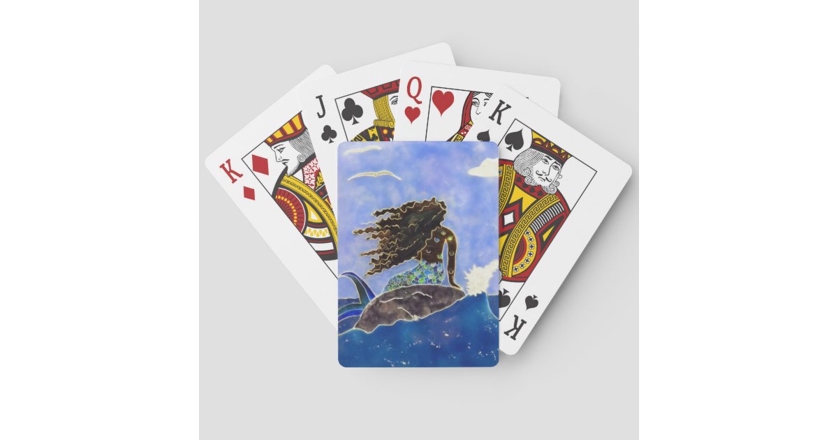 Mermaid & Ocean Playing Cards Zazzle