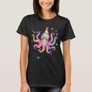 Mermaid Octopus Birthday Summer Matching Aquarium T-Shirt