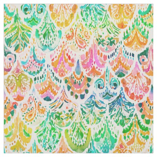 MERMAID OF BOLINAS Rainbow Fish Scale Bold Fabric
