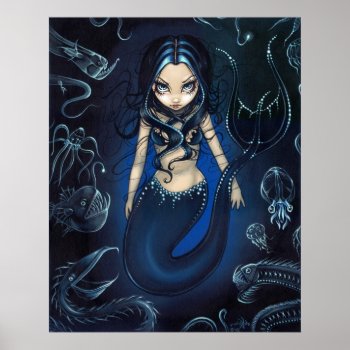 Mermaid Of The Deep Art Print Abyssal Zone by strangeling at Zazzle
