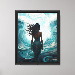 Mermaid of the Split Seas Premium Canvas