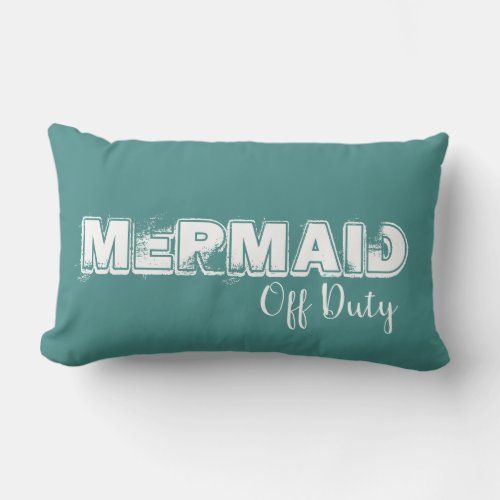 Mermaid Off Duty Beach Lover Throw Pillow