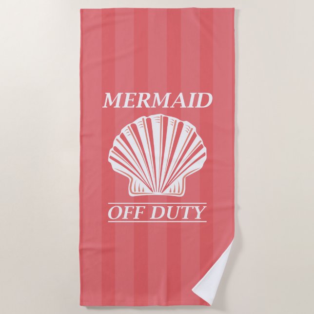 Mermaid Off Duty Beach Towel (Front)