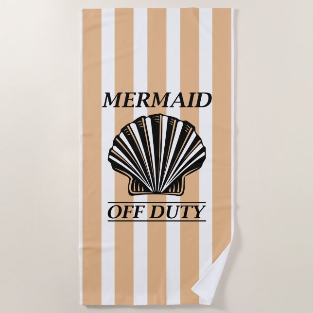 Mermaid Off Duty Beach Towel (Front)