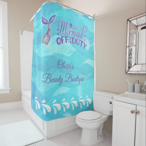 Mermaid Off Duty Beauty Boutique Shower Curtain