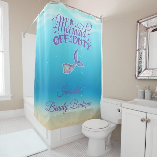 Mermaid Off Duty Beauty Boutique Underwater Shower Curtain