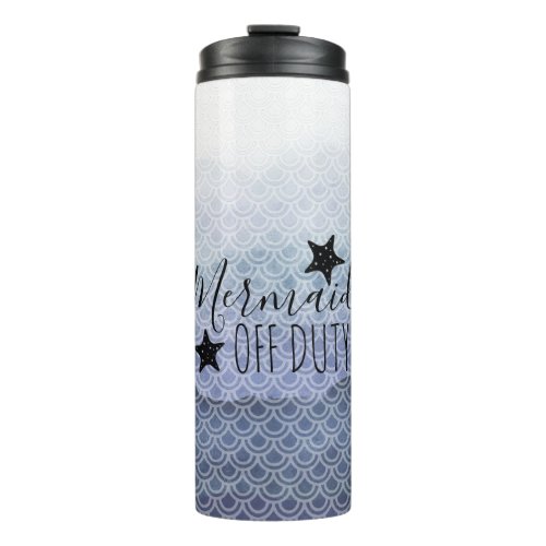 Mermaid Off Duty Blue Watercolor Tumbler