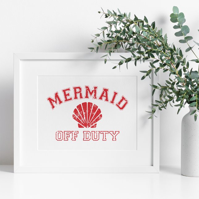 Mermaid Off Duty Distressed Vintage Poster (Creator Uploaded)